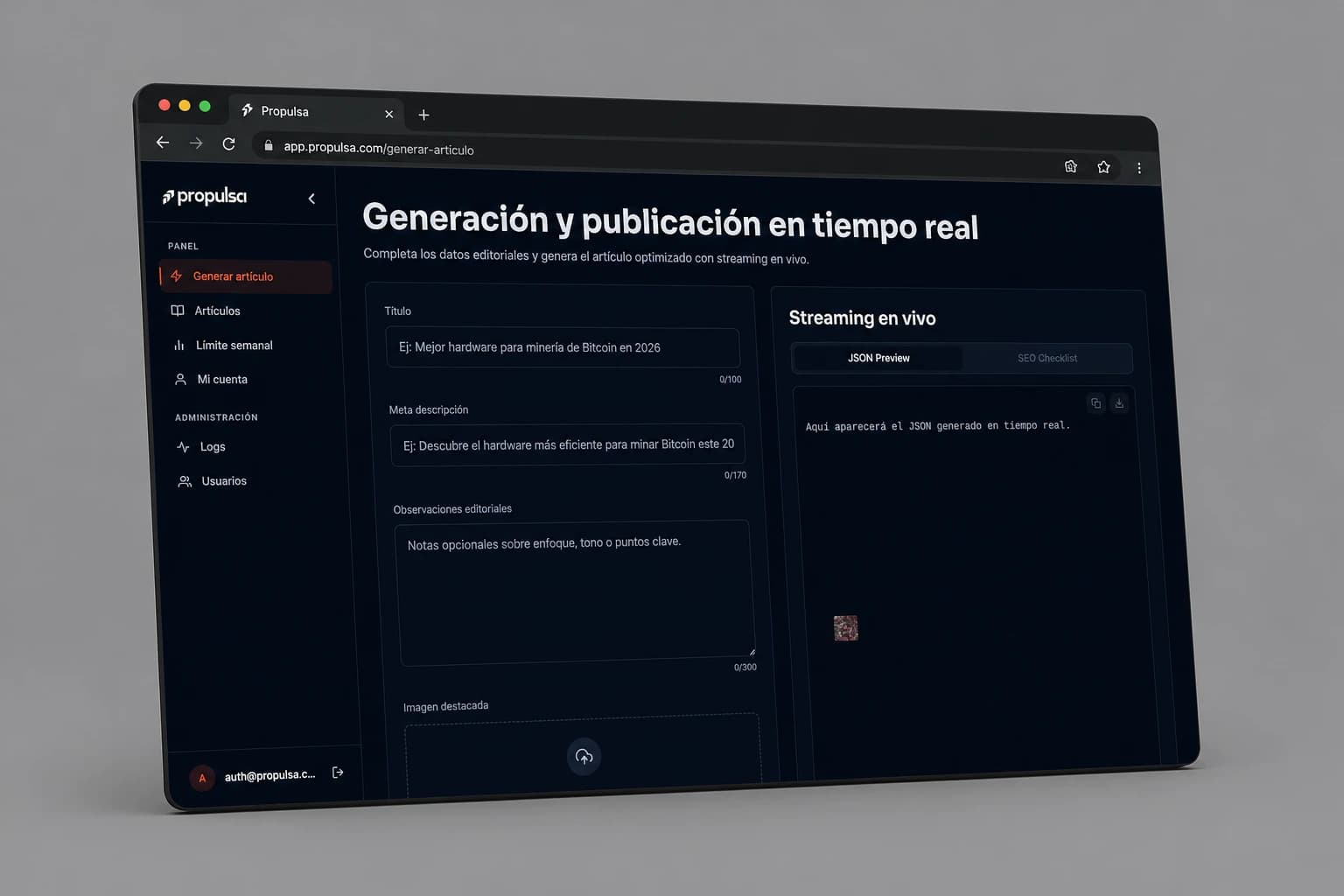 AI SEO automation and publishing platform